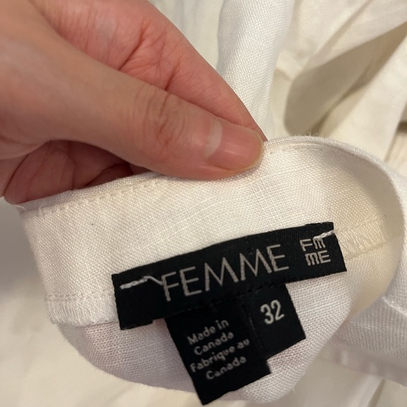 FEMME XS White Pencil Skirt with Silver Belt Office Workwear Simple Basic Cream - Picture 5 of 7